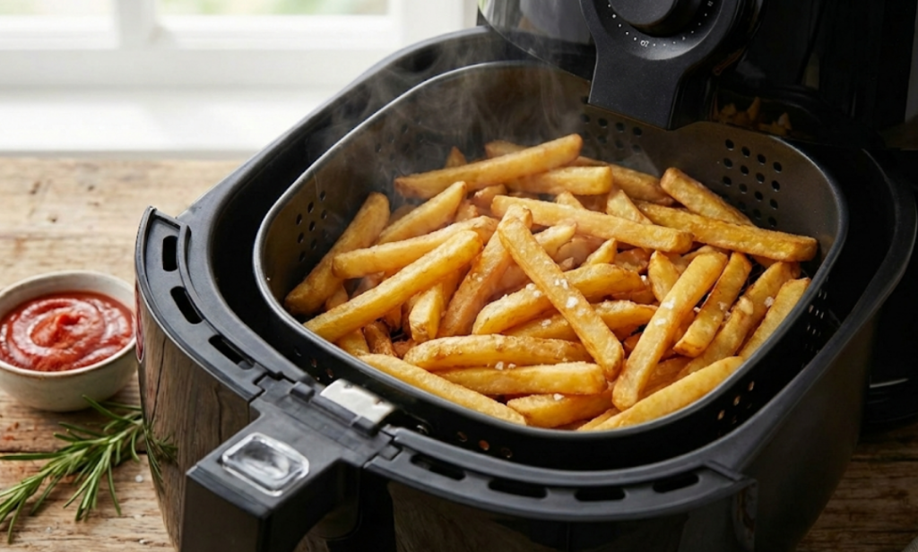 Patatas fritas freidora de aire