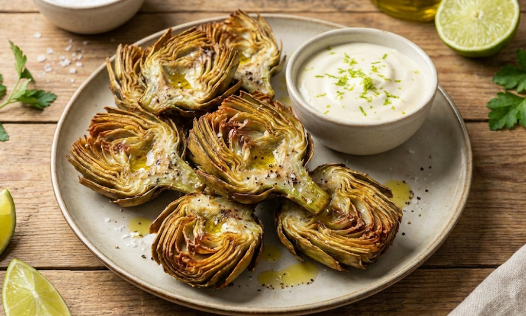 alcachofas en airfryer