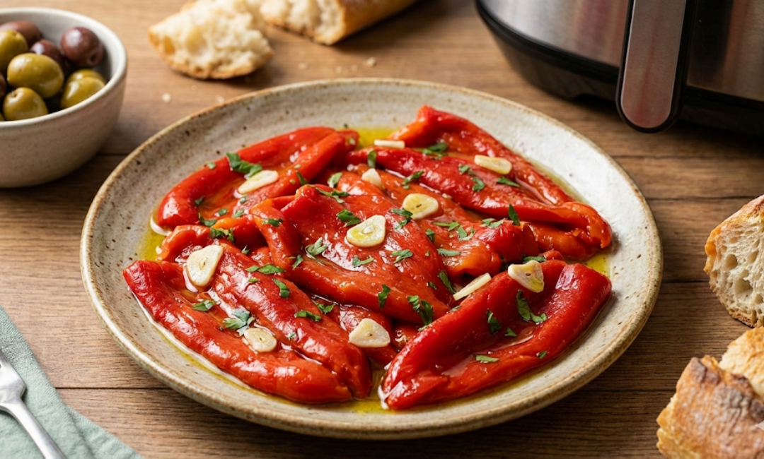 Pimientos asados air fryer