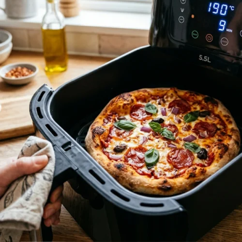 pizza en freidora de aire