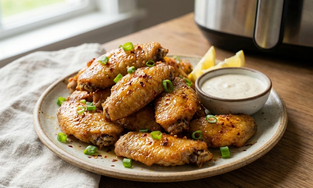alitas de pollo en afreidora de aire
