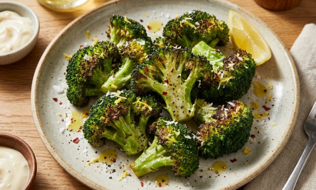 brocoli en freidora de aire