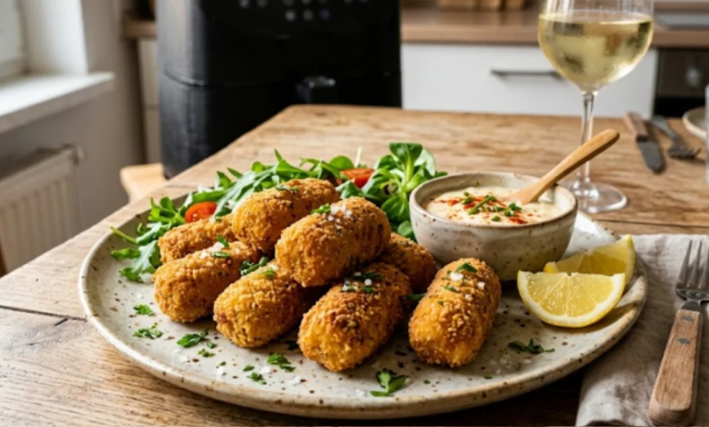 croquetas en freidora de aire